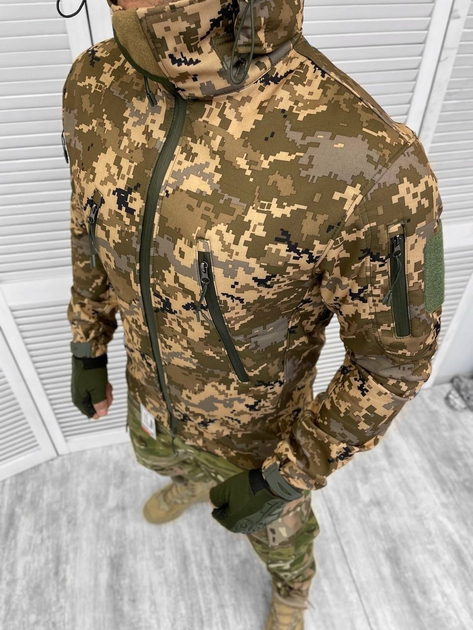 Тактична тепла зимова військова куртка, Камуфляж: Піксель, Розмір: S - зображення 2