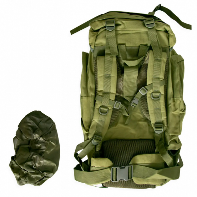 Тактический рюкзак WOW A21 Мужской рюкзак тактичний походный рюкзак 70л Олива - изображение 2