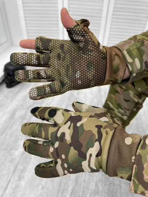 Зимние тактические перчатки мультикам 4323 - изображение 1