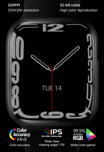 Смарт часы Airplus GS7 mini 41mm Smart Watch 7 series Black. Умные фитнес часы. Цвет черный - Фото 3 Смарт часы Airplus GS7 mini 41mm Smart Watch 7 series Black. Умные фитнес часы. Цвет черный - изображение 3