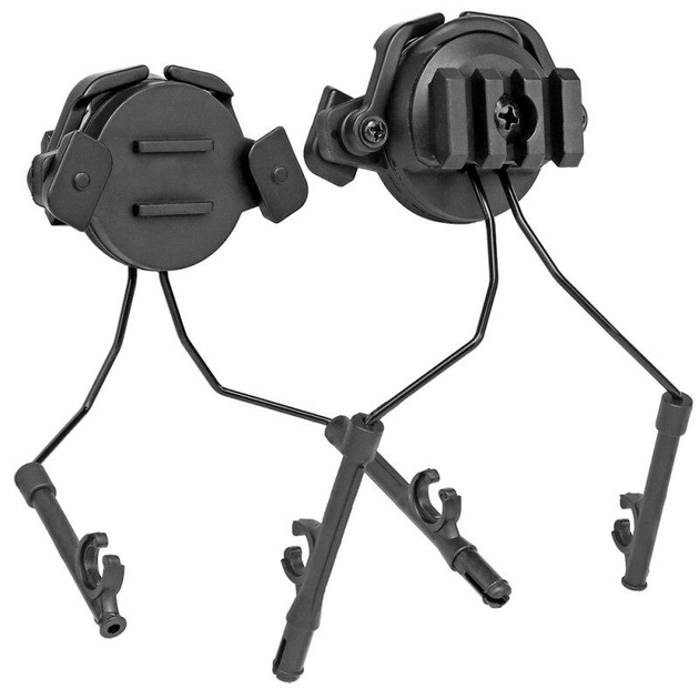Кріплення адаптер для навушників Walkers, Earmor та Peltor на шолом з планкою Пікатінні, Чорний (150300) - зображення 2