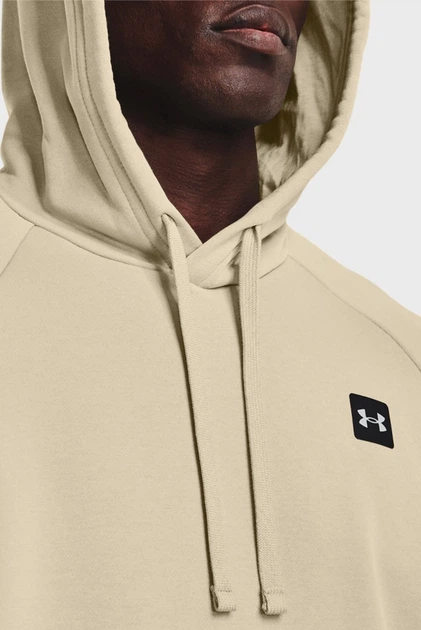 Мужское бежевое худи UA Rival Fleece Hoodie Under Armour XL 1357092-289 - Фото 4 Мужское бежевое худи UA Rival Fleece Hoodie Under Armour XL 1357092-289 - изображение 4