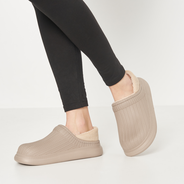 Женские сабо утепленные Dago M7001BE 37 23.5 см Бежевые (ROZ6400172498 ...