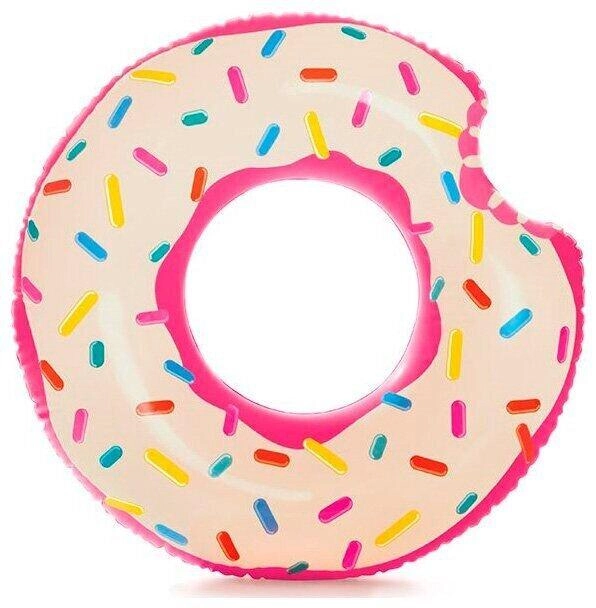 Надувной круг Intex 56265 (107х99 см) Пончик Розовый 