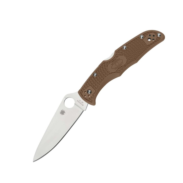 Нож складной карманный с фиксацией Back Lock Spyderco C10FPBN Endura 4 FRN Flat Ground 222 мм, Brown - изображение 1