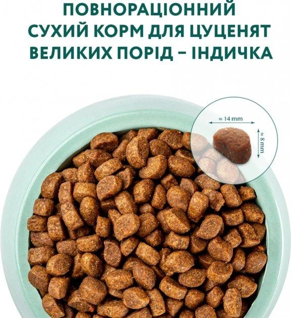 Сухий корм для цуценят великих порід Optimeal з індичкою 4 кг - зображення 3