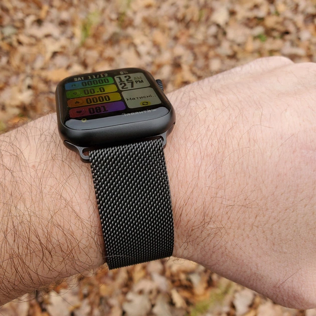 Смарт часы 8 серии Smart Watch GS8 Мах 45mm украинское меню ремешок Миланская петля безрамочный дисплей черный - Фото 6 Смарт часы 8 серии Smart Watch GS8 Мах 45mm украинское меню ремешок Миланская петля безрамочный дисплей черный - изображение 6