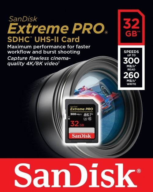 Карта памяти SanDisk Extreme PRO SDHC 32GB Class 10 UHS-II V90 (SDSDXDK ...