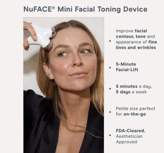 Массажер и гель для микротоковой терапии лица (США) NuFACE mini