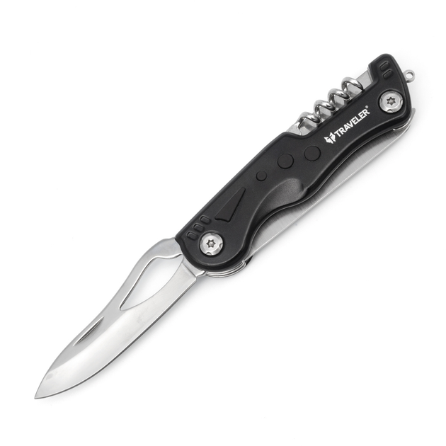 Швейцарский Многофункциональный Нож Traveler Ms001G Black - изображение 2