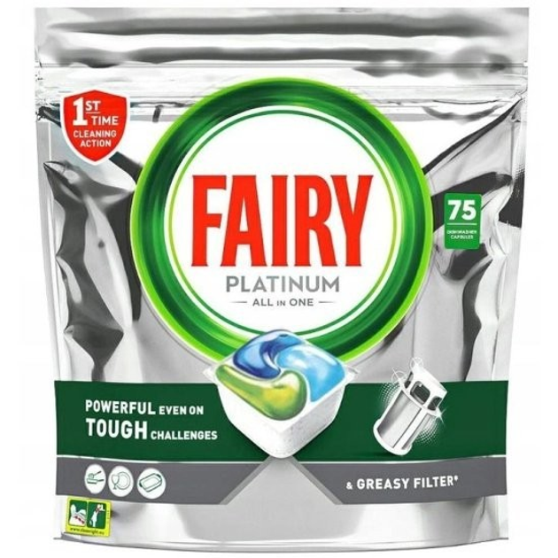 Капсулы для посудомойки Fairy Platinum 75шт – купить онлайн на ROZETKA