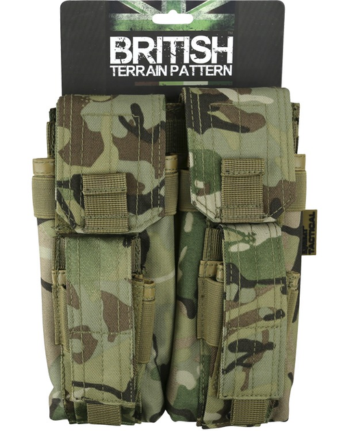 Підсумок тактичний під магазини АК KOMBAT UK Double Mag Pouch with PISTOL Mag мультікам TR_kb-dmpp-btp - зображення 1