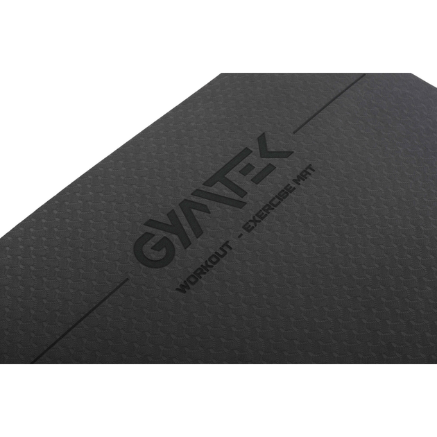 Коврик (мат) для фитнеса и йоги Gymtek Premium TPE 0,5см черный - изображение 4