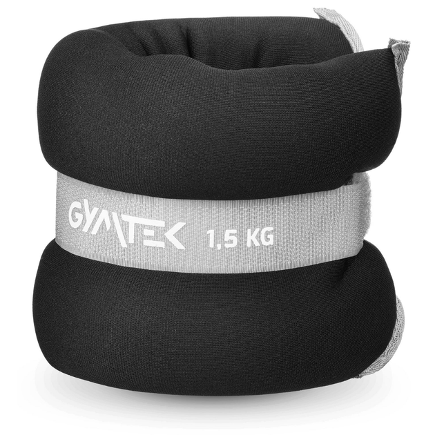 Утяжелители Gymtek для рук и ног 2 х 1,5кг черный - Фото 4 Утяжелители Gymtek для рук и ног 2 х 1,5кг черный - изображение 4