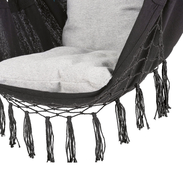 Бразильское кресло - гамак Outtec Boho XXL черный - Фото 4 Бразильское кресло - гамак Outtec Boho XXL черный - изображение 4