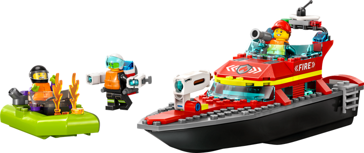 Конструктор LEGO City Лодка пожарной бригады 144 детали (60373) - изображение 9