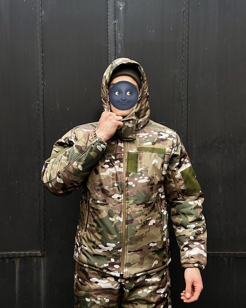 Тактична зимова тепла військова форма костюм комплект ( Куртка + Штани ), Камуфляж: Мультикам, Розмір: L - зображення 1