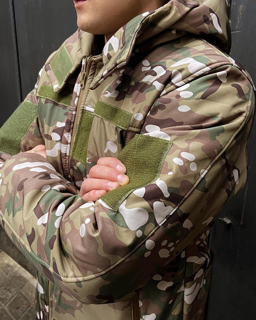 Тактична зимова тепла військова форма костюм комплект ( Куртка + Штани ), Камуфляж: Мультикам, Розмір: L - зображення 2