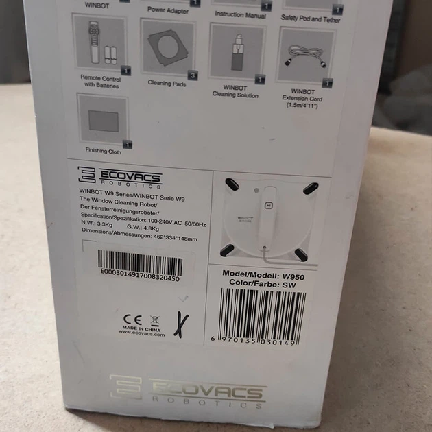 Робот - мойщик окон ECOVACS WINBOT 950 White (ER-D950) - Б/У - Фото 5 Робот - мойщик окон ECOVACS WINBOT 950 White (ER-D950) - Б/У - изображение 5