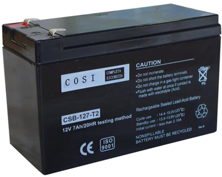 Аккумуляторная батарея COSI AGM 12V 7Ah Terminal T2 6.35 мм (CSB-127-T2) (NV820887) - изображение 1