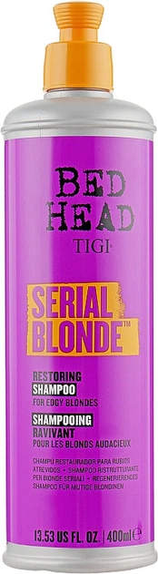 Шампунь для фарбованих пошкоджених волосів Tigi Bed Head Serial Blonde Shampoo 400 мл - Фото 1 Шампунь для фарбованих пошкоджених волосів Tigi Bed Head Serial Blonde Shampoo 400 мл - зображення 1