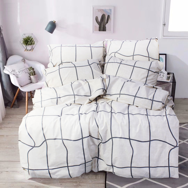 Евро постельный комплект З0047 Еней-Плюс, цвет: бежевый, серый – фото ...