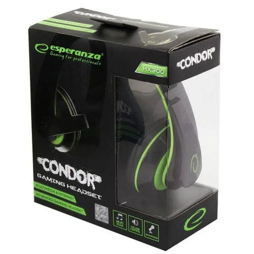 Наушники проводные Esperanza Earphones EGH300G 2м Black-Green - изображение 3