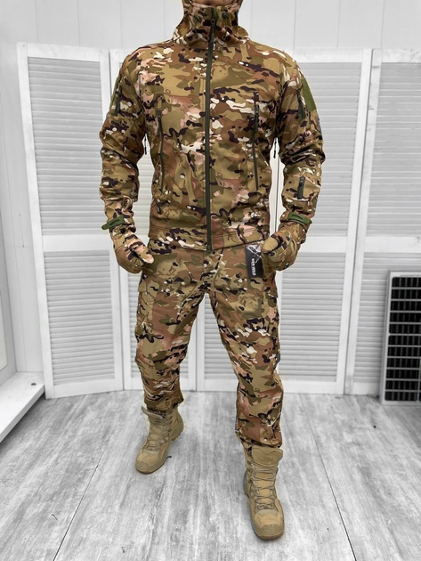 Костюм Тактичний на флісі, Multicam, soft shell L - зображення 1