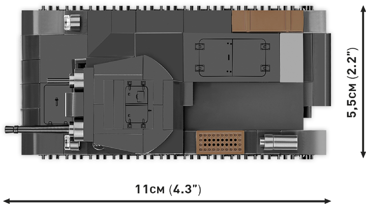 Klocki konstrukcyjne Cobi II Wojna Światowa Czołg Panzer II 250 elementów (COBI-2718) - obraz 4