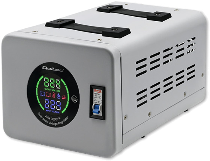Стабилизатор напряжения Qoltec автоматический AVR 3000VA (5901878507255 ...