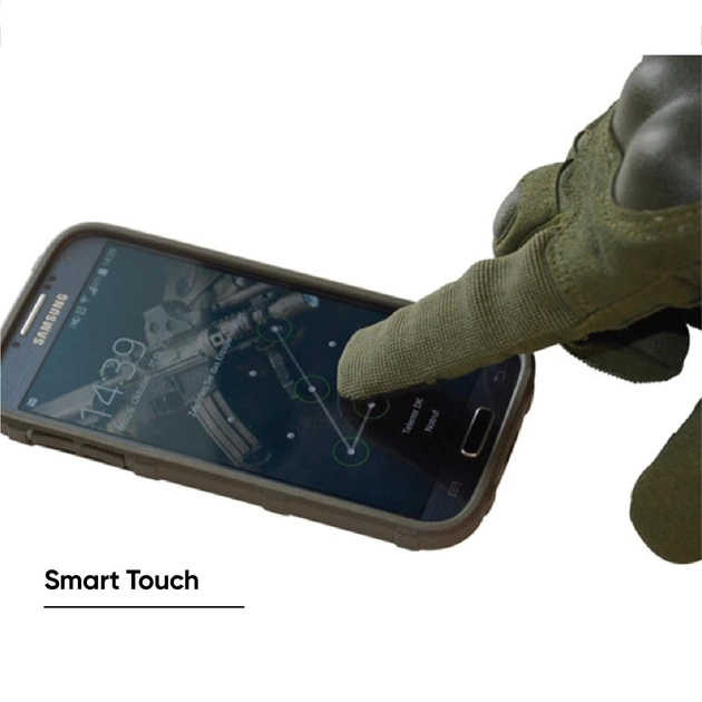 Перчатки тактичні WILEY X DURTAC SmartTouch Foliage Green Size М - изображение 2