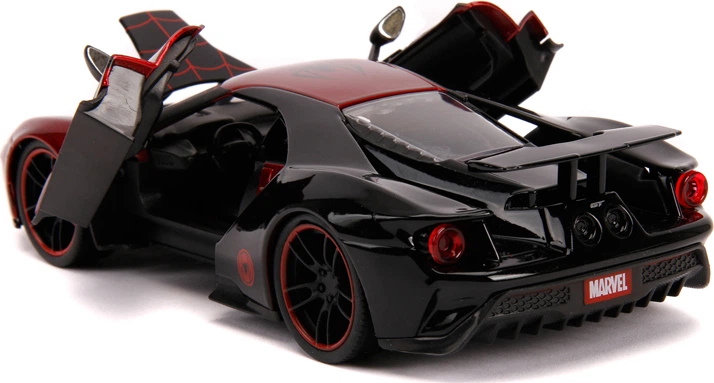 Metalowy samochód Jada Marvel Spider-Man Ford GT (2017) + figurka Miles Morales 1:24 (SBA253225008) - obraz 10