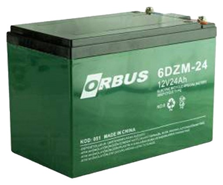 Батарея 12v 24Ah (12В 24А) (12 вольт 24 ампер) ORBUS 6DZM-24 AGM 12V ...