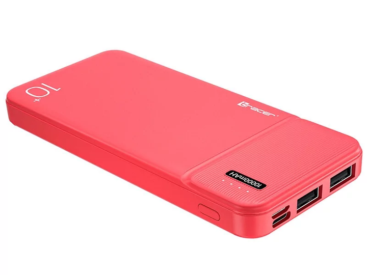 Аккумулятор Power bank Tracer 10000мАч Красный - Фото 2 Аккумулятор Power bank Tracer 10000мАч Красный - изображение 2