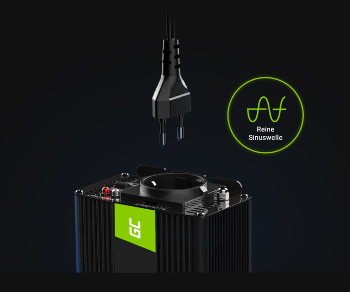 Инвертор Green Cell 12V-230V 1000/2000W (INV09) Чистый синус (подходит для котлов) - изображение 4