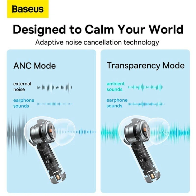 Бездротові TWS Bluetooth Навушники вкладиші-крапельки Bluetooth гарнітура з мікрофоном BASEUS Bowie M2 |BT5.2, 40/400mAh, 5h| Black - зображення 12