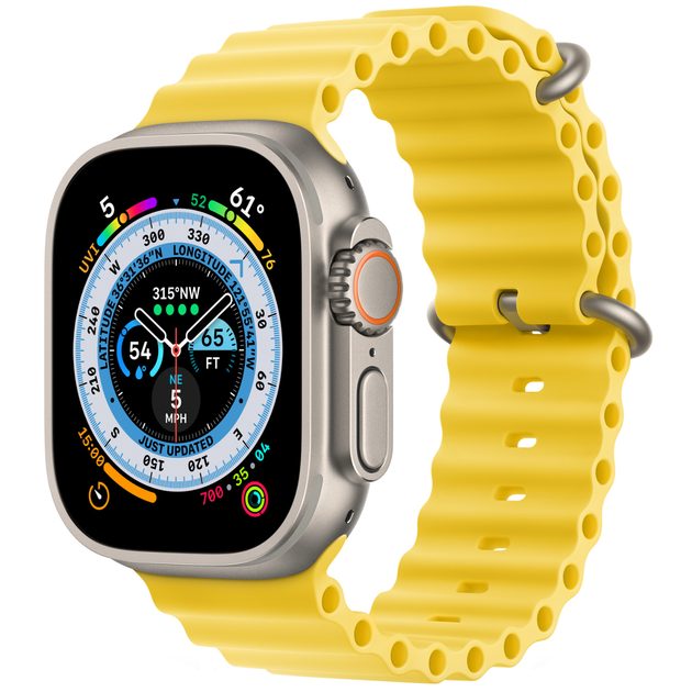 Силиконовый ремешок Apple Watch Ocean Band 49/45/44/42 mm, Yellow (HC) - изображение 2