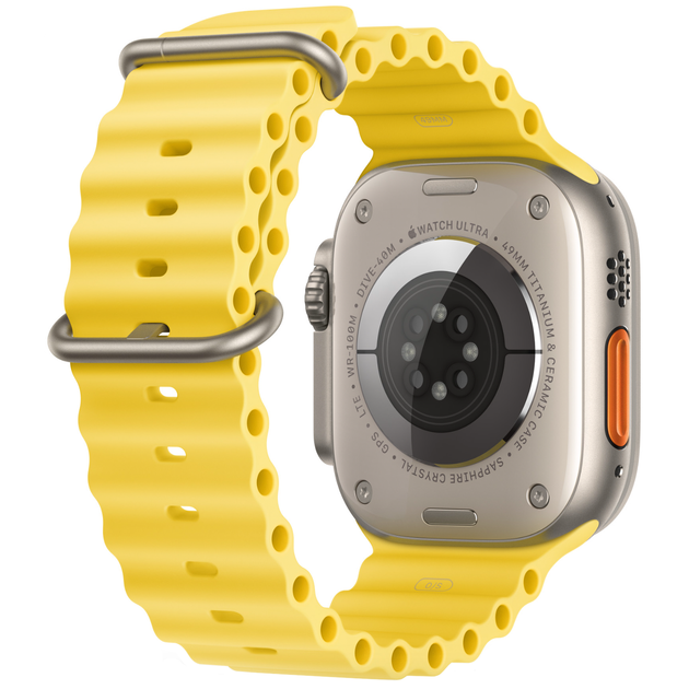 Силиконовый ремешок Apple Watch Ocean Band 49/45/44/42 mm, Yellow (HC) - изображение 3