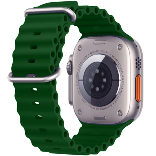 Силіконовий ремінець Watch Ocean Band 49/45/44/42 mm, Forest Green - зображення 3