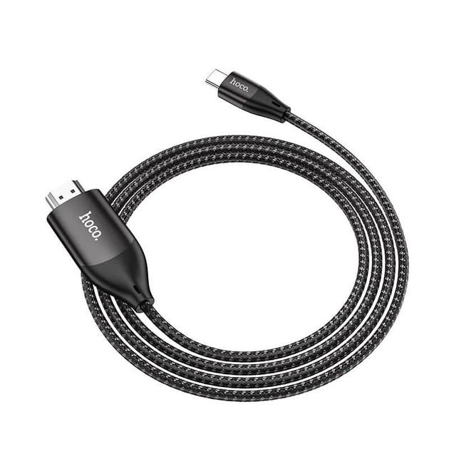 Кабель Type-C на HDMI HD Hoco on-screen cable (2m, 4K, 30Hz). Black - зображення 3