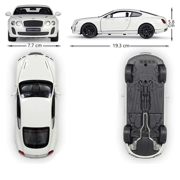 Іграшкова металева машина Bentley Continental Supersports двері та капот відкриваються Welly масштаб 1:24 розмір 19 см - Фото 2 Іграшкова металева машина Bentley Continental Supersports двері та капот відкриваються Welly масштаб 1:24 розмір 19 см - зображення 2