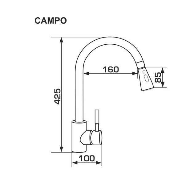 Змішувач GRANADO Campo Marron 12405 - зображення 6