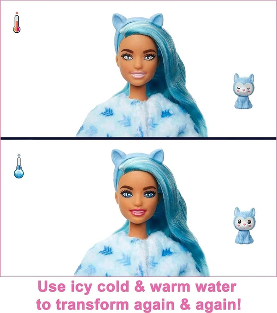 Лялька Барбі Сюрприз у костюмі Хаскі Змінює колір Barbie Cutie Reveal Doll HJL63 - Фото 3 Лялька Барбі Сюрприз у костюмі Хаскі Змінює колір Barbie Cutie Reveal Doll HJL63 - зображення 3