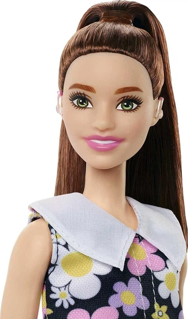 Лялька Барбі Модна брюнетка у сукні з квітами Barbie Fashionistas Doll #187 HBV19 - Фото 4 Лялька Барбі Модна брюнетка у сукні з квітами Barbie Fashionistas Doll #187 HBV19 - зображення 4