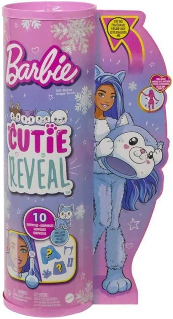 Лялька Барбі Сюрприз у костюмі Хаскі Змінює колір Barbie Cutie Reveal Doll HJL63 - Фото 7 Лялька Барбі Сюрприз у костюмі Хаскі Змінює колір Barbie Cutie Reveal Doll HJL63 - зображення 7
