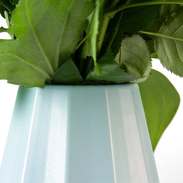 Ваза для цветов MBM HOME пластиковая 20 см DH-FLOWERS-07 BLUE Голубая - изображение 2