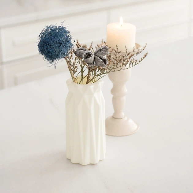 Ваза для цветов MBM HOME пластиковая 18 см DH-FLOWERS-01 WHITE Белая - Фото 2 Ваза для цветов MBM HOME пластиковая 18 см DH-FLOWERS-01 WHITE Белая - изображение 2