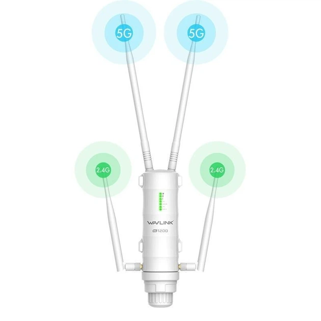 Маршрутизатор/ретранслятор WAVLINK AC1200 Dual Band Outdoor Wi-Fi Range Extender Белый (sv0749-1200) - Фото 2 Маршрутизатор/ретранслятор WAVLINK AC1200 Dual Band Outdoor Wi-Fi Range Extender Белый (sv0749-1200) - изображение 2