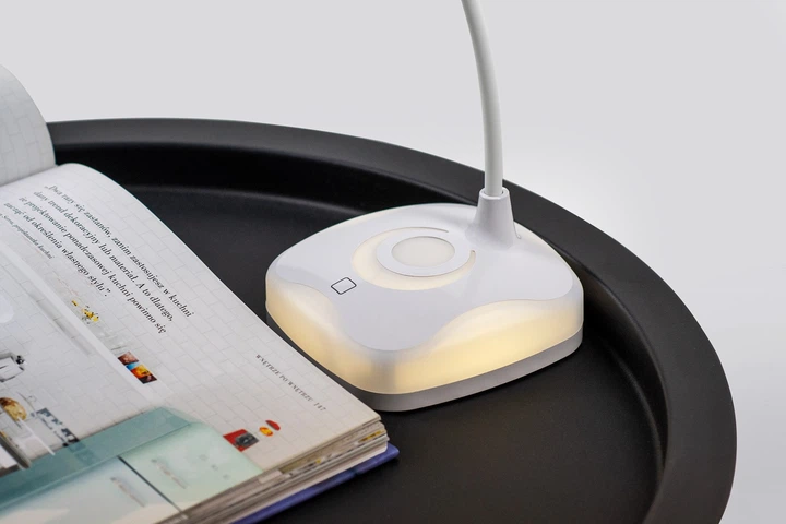 Настільна лампа Activejet CLASSIC PLUS 7W 250lm 6000K 5V USB з акумулятором 1000mAh біла - зображення 8