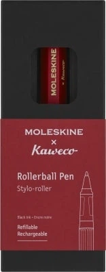 Ручка-ролер Moleskine x Kaweco Чорна 0.7 мм Червоний корпус (8056598854886) - зображення 4